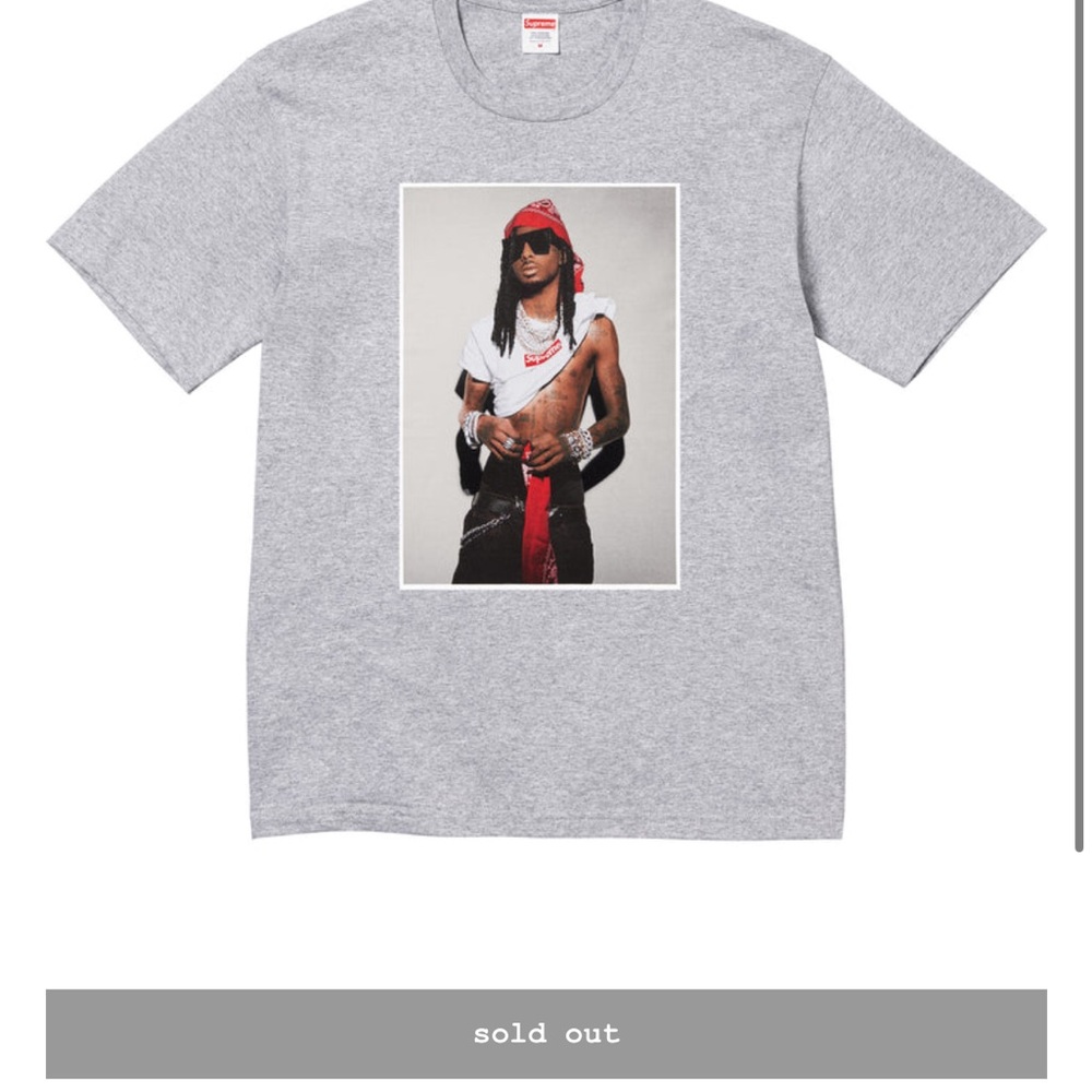 Supreme Playboi Carti Gray Tee
